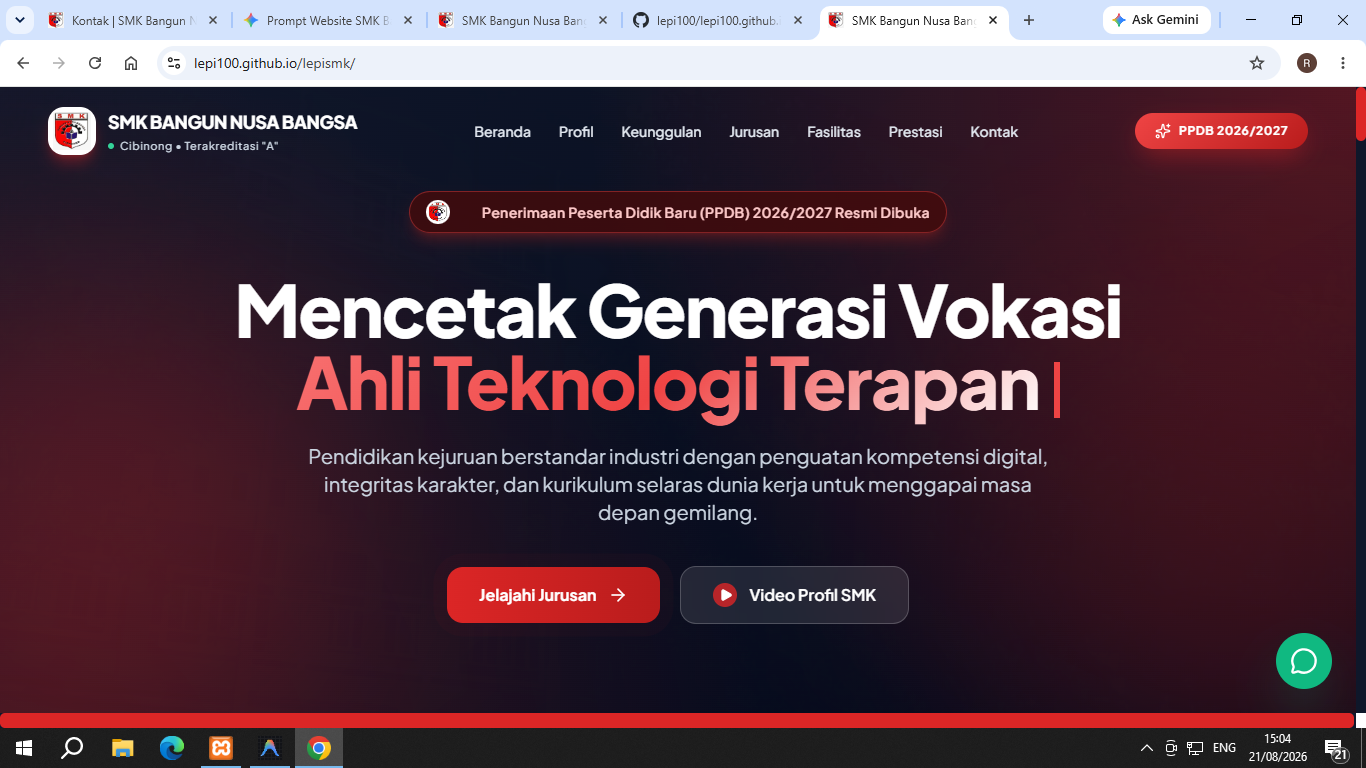 landing page website github