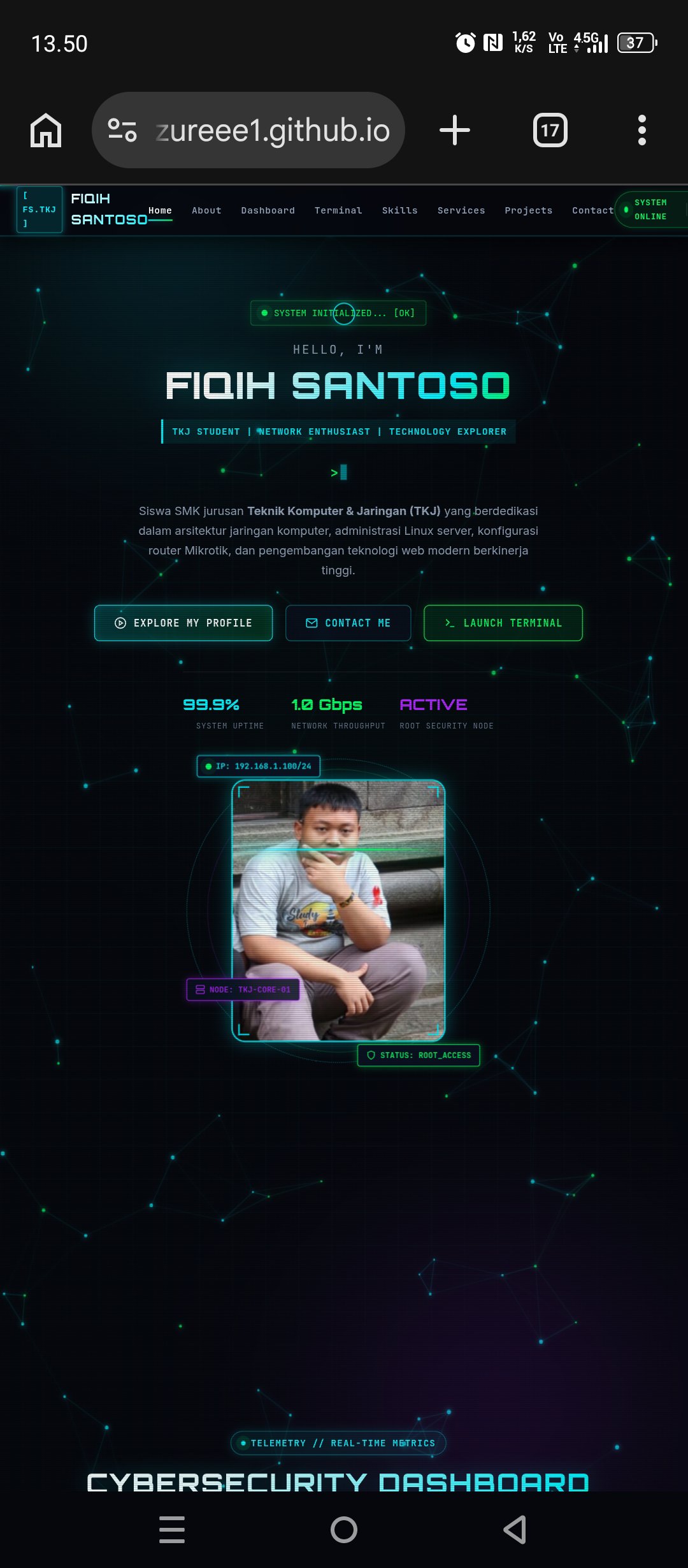 Landing page github